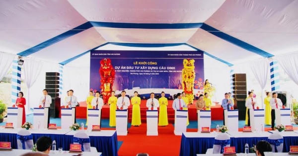 Khởi công xây dựng hai cây cầu gần 700 tỷ đồng kết nối Hải Phòng - Hải Dương