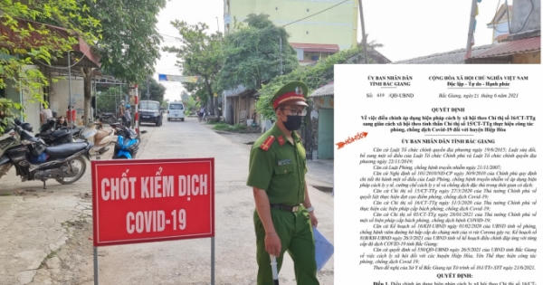 Bắc Giang: Huyện Hiệp Hòa chuyển sang giãn cách xã hội