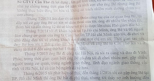 Nguyên Phó Giám đốc Sở GTVT bị tố thiếu trách nhiệm nuôi con với 'tình nhân'