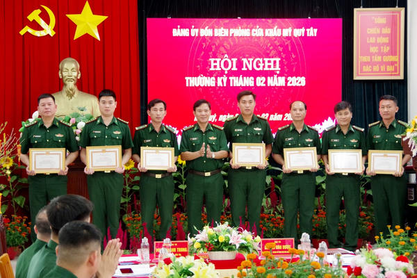 BĐBP Tây Ninh: Đảng ủy Đồn Biên phòng Cửa khẩu Mỹ Quý Tây tổ chức hội nghị thường kỳ