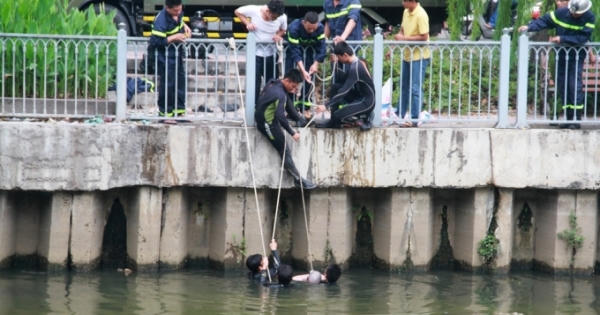 TP HCM: Hàng chục người nhái lặn tìm thi thể người đàn ông dưới kênh Nhiêu Lộc