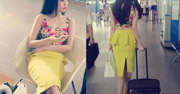 Ngọc Trinh sành điệu với thời trang sân bay "cực đỉnh"
