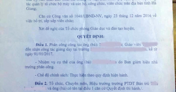 Công văn kỳ lạ ở Hà Giang: Cho giáo viên nghỉ hưu sớm rồi lại ban hành quyết định làm lại