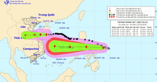 Bão số 8 giật cấp 11 đang hướng vào Hà Tĩnh - Quảng Trị Bão số 8 giật cấp 11 đang hướng vào Hà Tĩnh - Quảng Trị