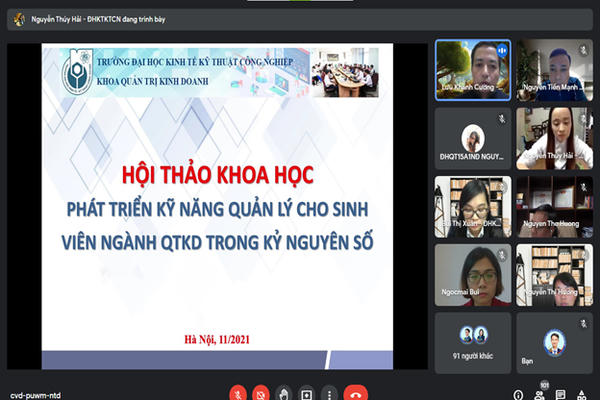 Hội thảo “Phát triển kỹ năng quản lý cho sinh viên ngành Quản trị kinh doanh trong kỷ nguyên số”