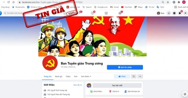 Giả mạo Fanpage của Ban Tuyên Giáo Trung ương Giả mạo Fanpage của Ban Tuyên Giáo Trung ương