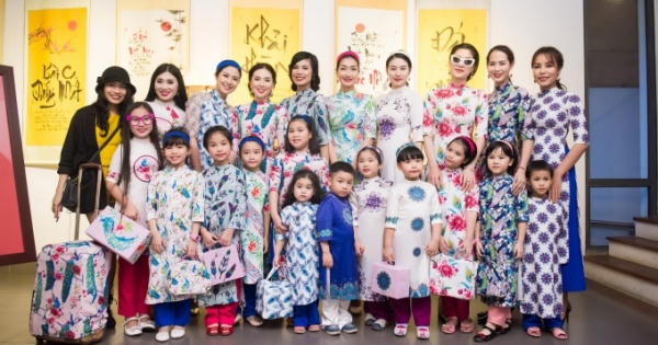 Hoa hậu Ngọc Hân giới thiệu bộ sưu tập áo dài Chim công