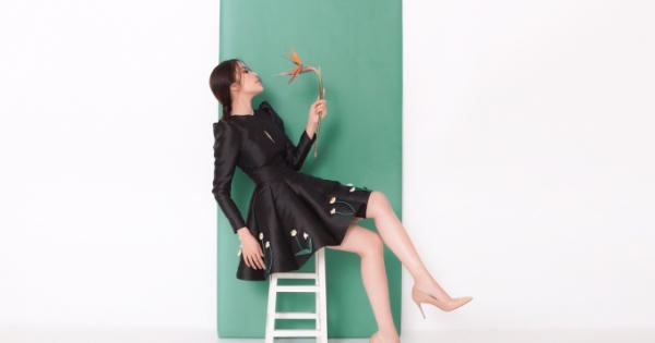 Nam Em trở lại hình ảnh ngọc nữ trong thiết kế của Hoa hậu Hằng Nguyễn