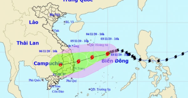Bão số 10 vào vùng biển Quảng Ngãi đến Khánh Hòa gây biển động mạnh