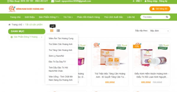 Cảnh báo: Quảng cáo sản phẩm Công ty Đông Nam Dược Hoàng Anh vi phạm quy định