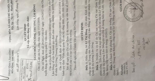 Chi cục quản lý thị trường Lâm Đồng: “Hợp thức hóa” lao động hợp đồng thành cán bộ viên chức?