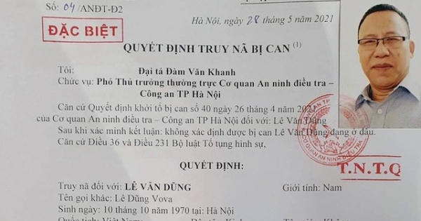 Công an Hà Nội truy nã đặc biệt Lê Dũng Vova
