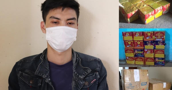 Thanh Hoá: Bắt quả tang đối tượng vận chuyển hơn 42kg pháo hoa nổ trái phép