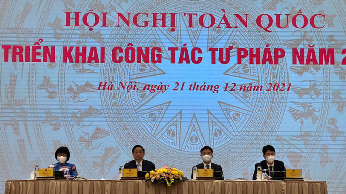 Thủ tướng Chính phủ dự Hội nghị toàn quốc triển khai công tác tư pháp năm 2022