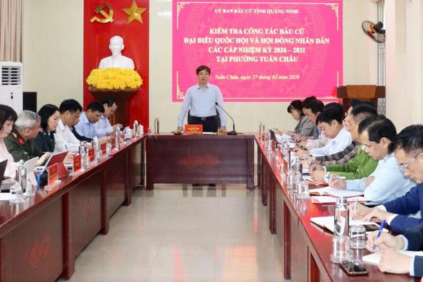 Quảng Ninh: Kiểm tra công tác chuẩn bị bầu cử tại phường Tuần Châu