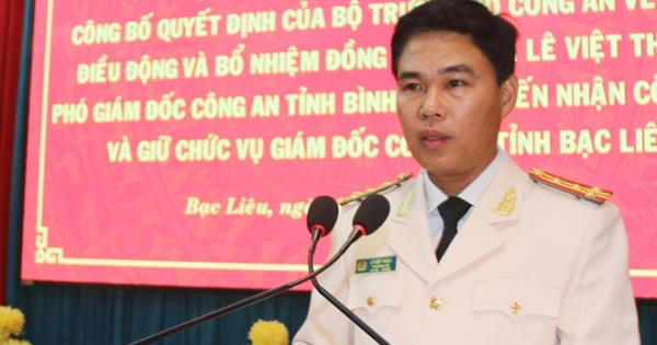 Công an tỉnh Bạc Liêu có Giám đốc mới