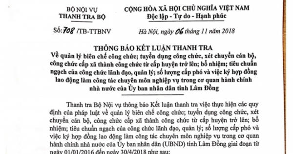 Đề nghị miễn nhiệm 5 công chức, lãnh đạo chưa đủ điều kiện bổ nhiệm