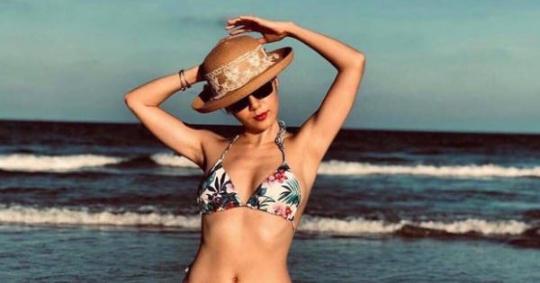 U40 Phương Linh khoe thân hình không chút mỡ thừa với bikini