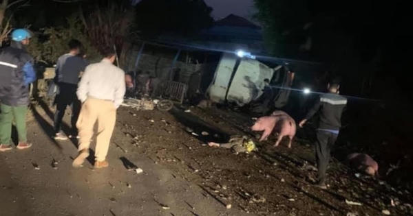 Bắc Kạn: Hai bố con bị xe chở lợn đâm tử vong, quốc lộ 3 ách tắc cục bộ