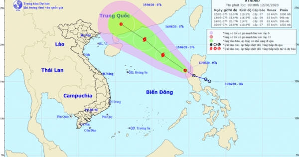 Áp thấp nhiệt đới đang mạnh lên thành bão, giật cấp 11
