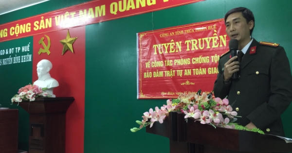 Công an tỉnh Thừa Thiên Huế hoàn thành tốt nhiệm vụ tuyên truyền phòng chống tội phạm 2017
