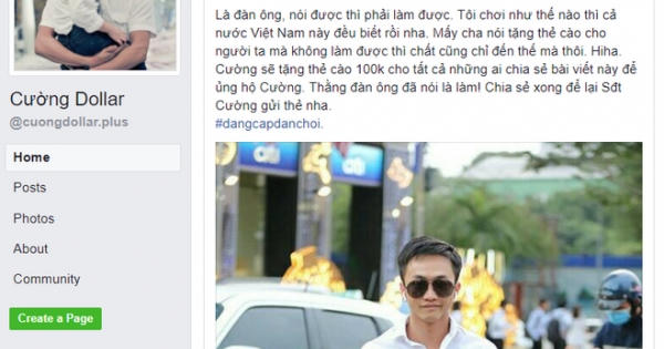 Kẻ giả mạo Cường Dollar trên Facebook đi tặng thẻ điện thoại có thể sẽ phải ngồi tù 7 năm