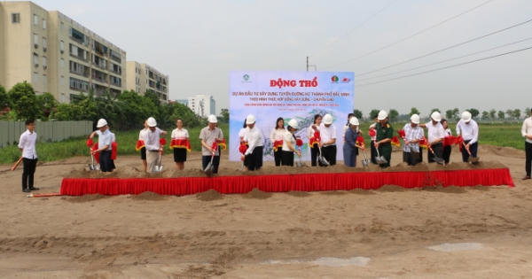 Tỉnh Bắc Ninh động thổ tuyến đường dài 1,4km với kinh phí 655 tỷ đồng