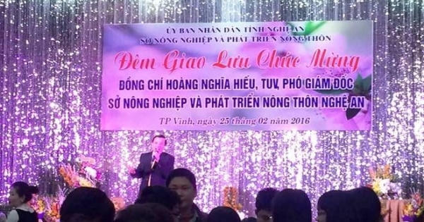 Nghệ An: Phó Giám đốc sở mở tiệc ăn mừng “nhậm chức” đã ứng cử Đại biểu HĐND Nghệ An: Phó Giám đốc sở mở tiệc ăn mừng “nhậm chức” đã ứng cử Đại biểu HĐND