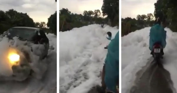 Hà Nội: "Con đường tuyết" xuất hiện giữa mùa hè