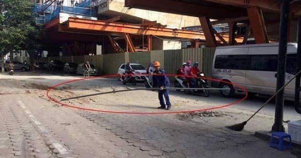 Dự án đường sắt Nhổn - Ga Hà Nội: Họp kiểm điểm nhà thầu làm rơi thanh sắt dài 3m xuống đường