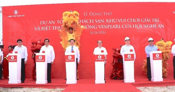 Vingroup động thổ dự án khu nghỉ dưỡng Vinpearl Cửa Hội tại Nghệ An Vingroup động thổ dự án khu nghỉ dưỡng Vinpearl Cửa Hội tại Nghệ An