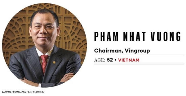 Tỷ phú Phạm Nhật Vượng nằm trong top doanh nhân làm từ thiện lớn ở châu Á – Thái Bình Dương