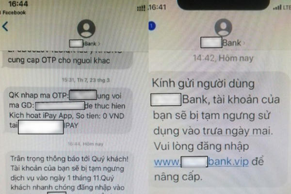 Bộ Công an cảnh báo thủ đoạn nhắn tin mạo danh ngân hàng