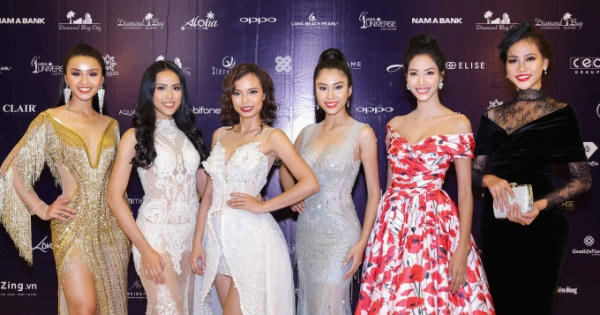 Thí sinh Hoa hậu Hoàn vũ Việt Nam khoe sắc trong dạ tiệc Hoàn vũ