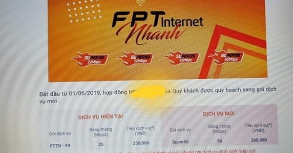 Gửi email ngắn gọn thông báo tăng cước phí Internet, FPT có sòng phẳng với khách hàng?