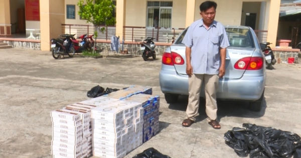 An Giang: Bắt quả tang đối tượng vận chuyển 3.000 bao thuốc lá ngoại nhập lậu
