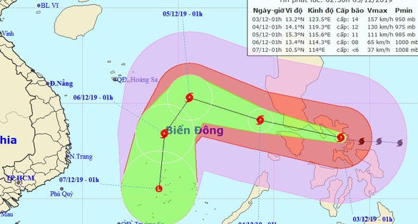 Thông tin mới nhất về bão Kammuri có thể ảnh hưởng tới trận U22 Việt Nam - U22 Singapore