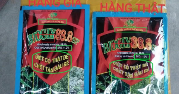 Cảnh báo: Tình trạng giả mạo thuốc trừ cỏ Biogly 88.8SP