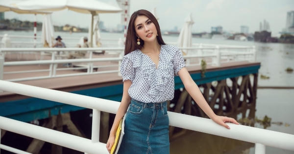 Hoa hậu Tường Linh gây thương nhớ khi diện thiết kế chấm bi