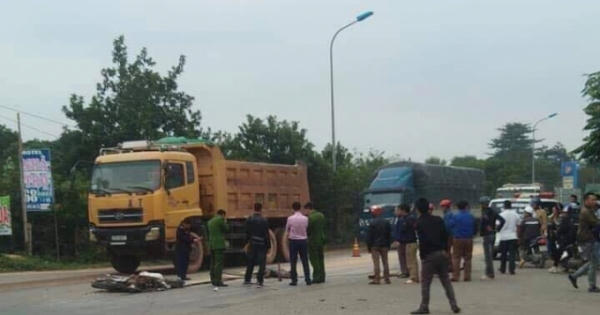 Một học sinh chết thảm sau cú va chạm với xe tải