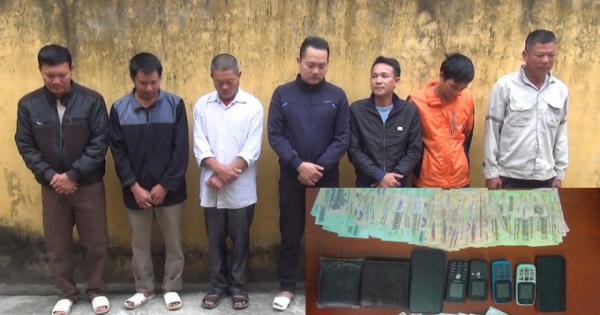 Thanh Hóa: Bắt giữ 7 đối tượng ‘‘mở sới’’ đánh bạc khi đi ăn tân gia