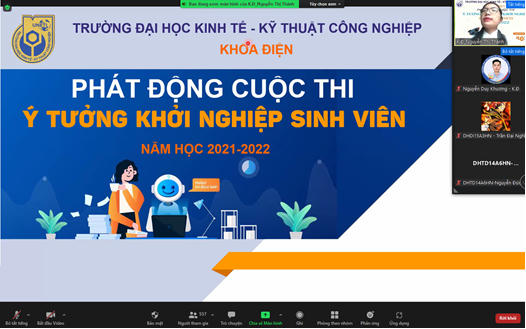 Đại học KT- KTCNphát động cộc thi ý tưởng sáng tạo khởi nghiệp năm 2021 - 2022