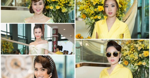 Dàn mỹ nhân khoe sắc với hoạ tiết hoa mimosa, hoa tử đằng của Adrian Anh Tuấn Dàn mỹ nhân khoe sắc với hoạ tiết hoa mimosa, hoa tử đằng của Adrian Anh Tuấn