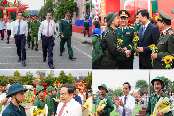 Sức trẻ tòng quân: Hàng nghìn thanh niên cả nước hăng hái lên đường nhập ngũ