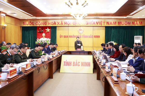 Bộ trưởng Bộ Công an Lương Tam Quang làm việc với tỉnh Bắc Ninh về tiến độ giải phóng mặt bằng Cảng hàng không quốc tế Gia Bình