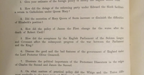 Đề tuyển sinh đại học năm 1895 gây sốt Đề tuyển sinh đại học năm 1895 gây sốt