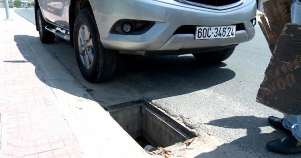 Tiềm ẩn nhiều cơ tai nạn do nắp cống bị lấy cắp tại thị xã Phú Mỹ