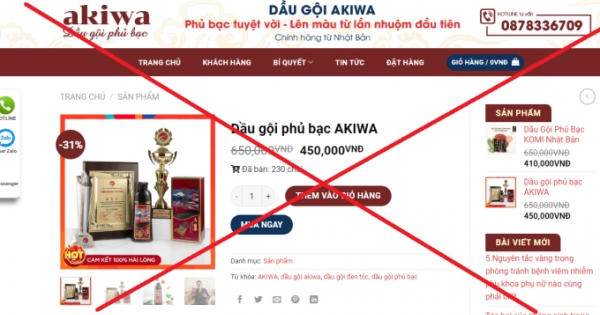 Dầu gội Akiwa đang bán trên thị trường là thật hay giả?