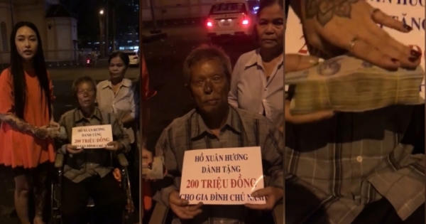 Hồ nghi việc "hot girl xăm trổ" Hồ Xuân Hương tặng từ thiện 200 triệu đồng