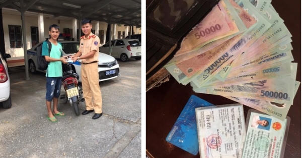 Hà Nội: Đội CSGT số 3 trả lại 15 triệu đồng cho người đánh rơi